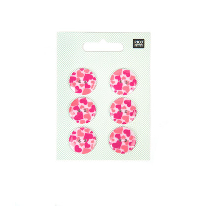 Rico Buttons With Heart Design