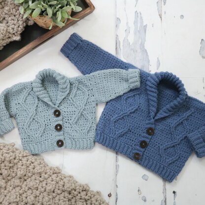 Modern Baby Cabled Cardigan