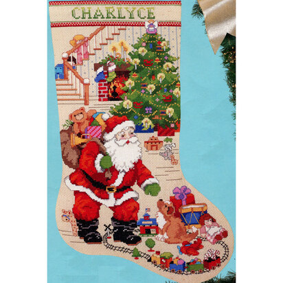 Victorian Father Christmas Stocking by Stoney Creek Counted Cross Stitch  Pattern