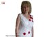 Sleeveless crochet dress with poppies