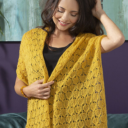 Medallion Wrap in Universal Yarn Finn - Downloadable PDF