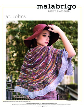 St. Johns Shawl in Malabrigo Arroyo - Downloadable PDF