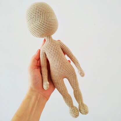 Crochet doll pattern Basic Doll body patterns Amigurumi doll pattern Crochet body doll base 29 cm (11,4 inch) (English, Deutsch, Français)