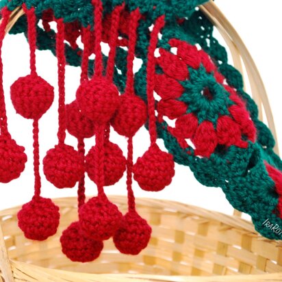 Jingle Bells Christmas Scarf PDF Crochet Pattern