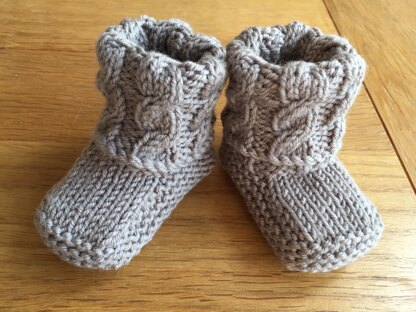 Aran Cable Booties