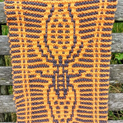 Spooky Spider Slipstitch Dishcloth