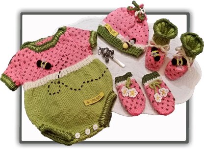 Watermelon Baby Romper Onsie Set