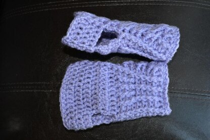 Amber Crochet Cable Fingerless Gloves