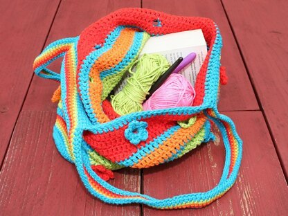 Crochet Bag - See-through Flowers