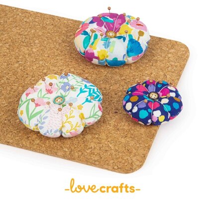 LoveCrafts Painterly Blooms Pin Cushion - Downloadable PDF