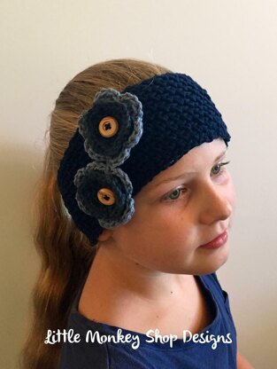 Shannon's Ear Warmer with Button Flower