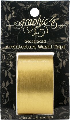 Graphic 45 Staples Architecture Washi Tape - Gloss Gold