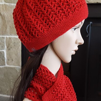 Suzanne - 4ply scarf and beanie - knitting pattern
