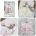 Crochet Pattern baby dress & hat UK & USA Terms #100
