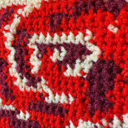Red Rose Tapestry Crochet Pattern