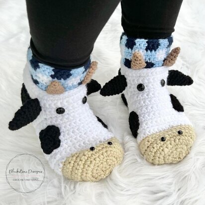 Cow Slippers - Adult