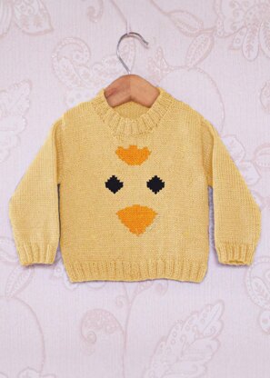 Intarsia - Chick Face Chart - Childrens Sweater