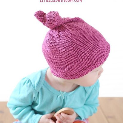 Little Knit Top Knot Hat