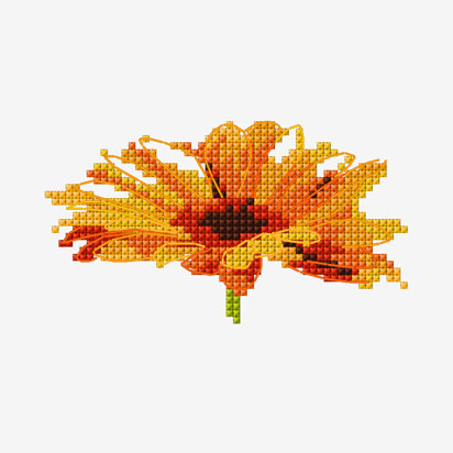 Gerbera Flower in DMC - PAT0865 - Downloadable PDF