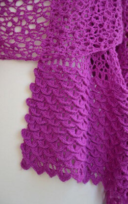Cherry Blossom Shawl in Red Heart Heart & Sole - LW4996 - Downloadable PDF