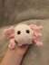 Crochet fluffy axolotl