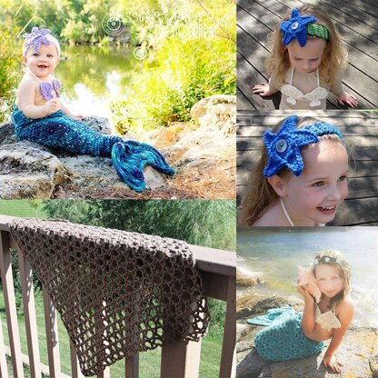 Set of 4 Mermaid Patterns