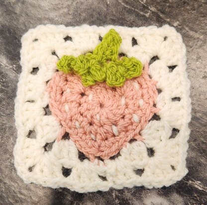 strawberry granny square