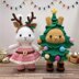 Dress-up Bunny Amigurumi Reindeer Dress set pattern