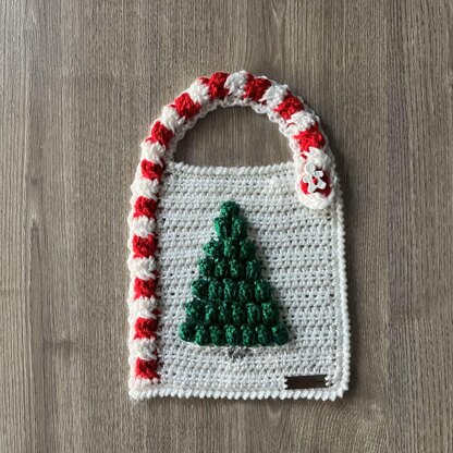 Christmas Candy Cane Bib