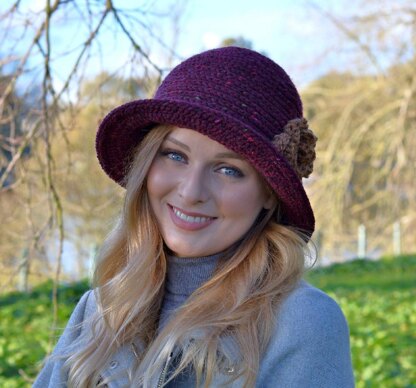 Downton Abbey Style Cloche Hat Crochet pattern by Caroline Brooke ...