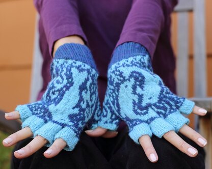 Dancing Dolphin Mitts
