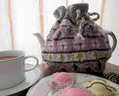 Flower Fairisle Tea Cosy