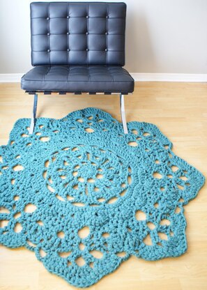 Super Chunky Doily Rug / Blanket 8 Styles (30"-66" diameter)