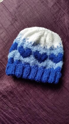 Cozy Heart Baby Hat