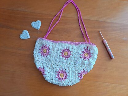 Crochet Flower Granny Bag Pattern