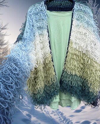 Shaggy Crochet Cardigan