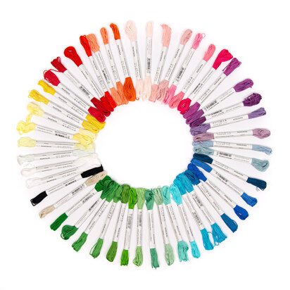 Paintbox Crafts 6 Strand Embroidery Floss 48 Skein Colour Pack 3 - Summer