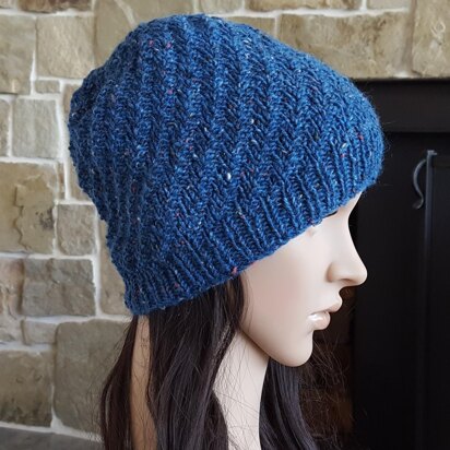 Trinity - diagonal rib family beanie