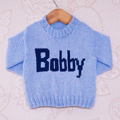 Intarsia - Bobby Moniker Chart - Childrens Sweater