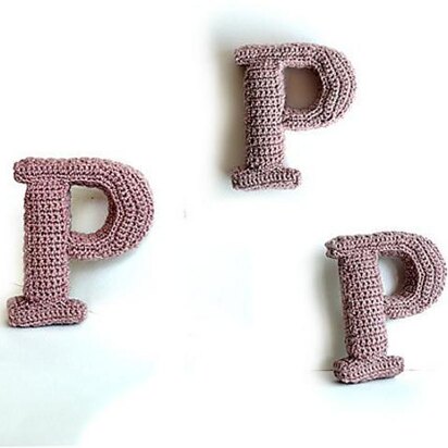 Letter P Crochet Pattern, 3D Letter Amigurumi