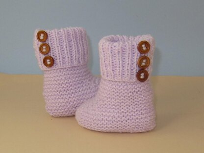 Easy Baby 3 Button Rib Top Booties