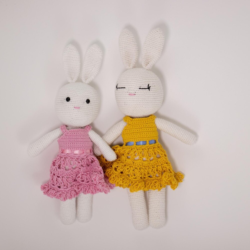 Bunny with dress Crochet pattern by Amy | LoveCrafts