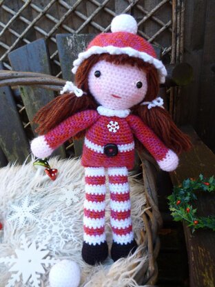 Beau and Belle Christmas Winter Dolls, Amigurumi Crochet Pattern