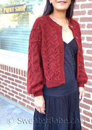 #336 Madison Cabled Cardigan