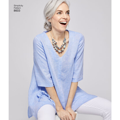 Simplicity 8603 Women's Pullover Tops by Elaine Heigl - Paper Pattern, Size A (XS-S-M-L-XL)