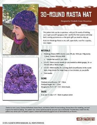 30-Round Rasta Hat