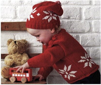 Unisex Christmas Jumper and Hat for 1 -8yr olds