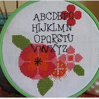 Luhu Stitches Modern Flower Alphabet - Downloadable PDF