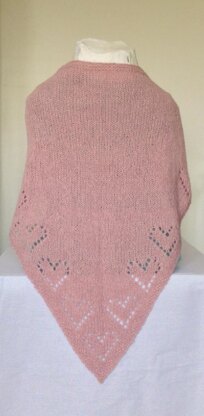 Alpaca Lace Hearts Shawl