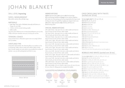 "Johan Baby Blanket" - Afghan Knitting Pattern - Blanket Knitting Pattern in MillaMia Naturally Soft Merino